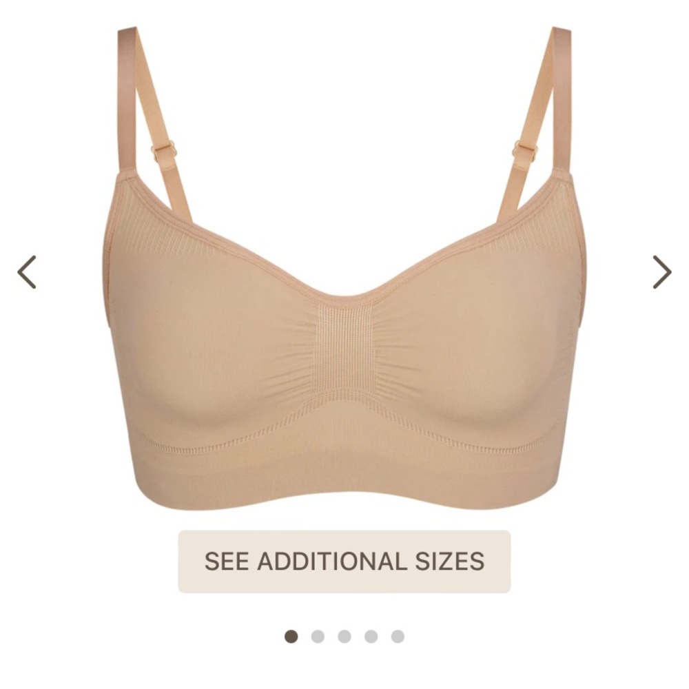 NWOT Skims Seamless Sculpt Bralette Bra Color Clay Size L/XL All Day Wear Bra